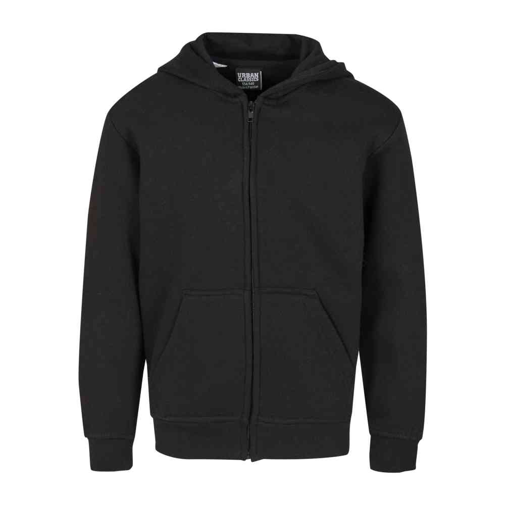 Urban Classics - Kids Basic Essential Vest Met Capuchon Kinderen - Zwart